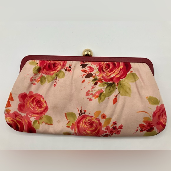 BANANA REPUBLIC Floral Clutch 100% silk - Picture 2 of 5